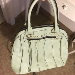 Large mint green purse